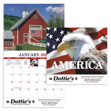 America Appointment Wall Calendar - Stapled